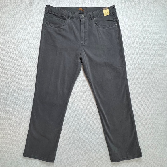 NWT Tommy Bahama Santiago Authentic Fit Pants in Fog Grey, Men's W38 L30 - Picture 2 of 8